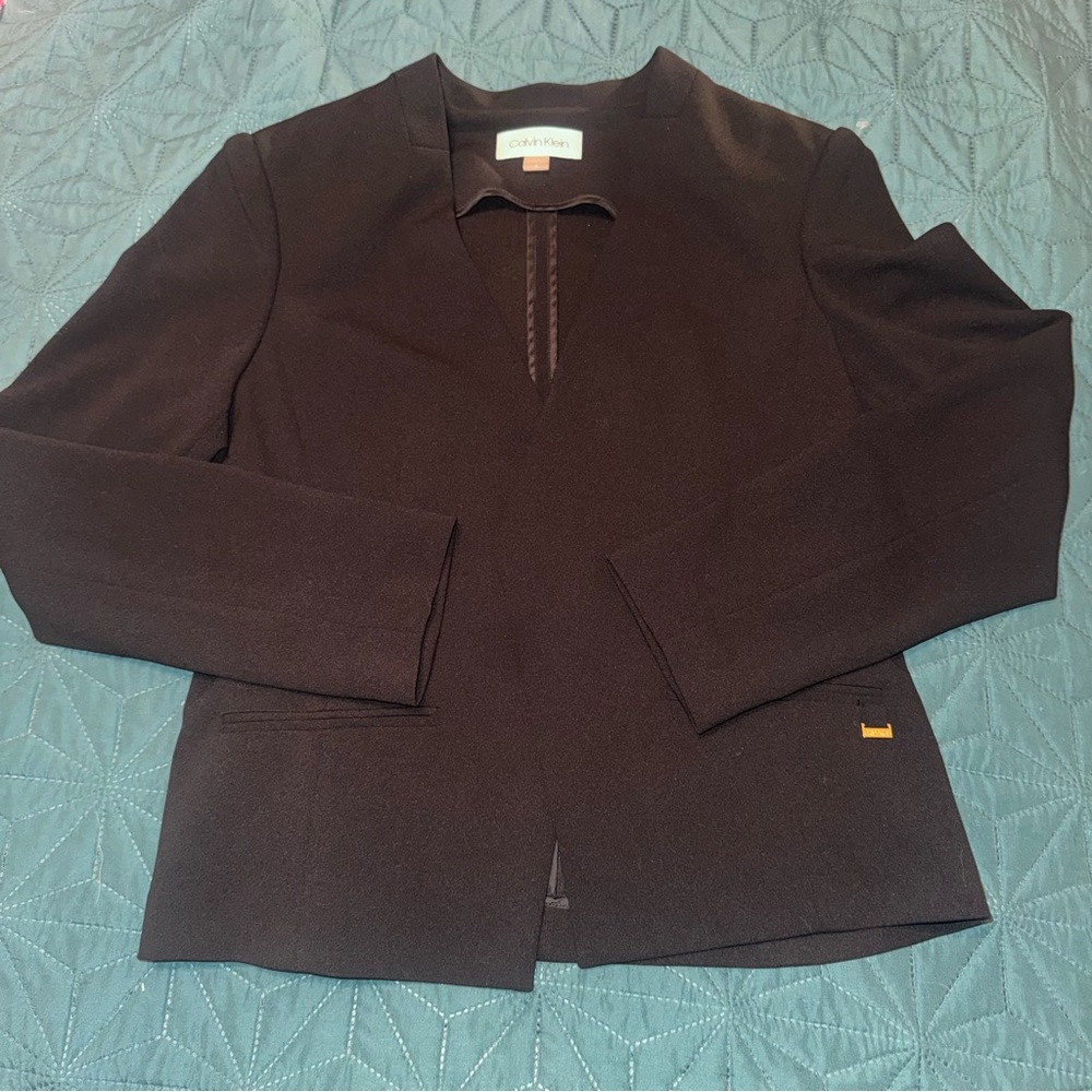 Calvin Klein Black Long Sleeve Open Blazer Women’s 14 Large - XL